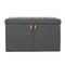 Seville Classics Cushioned Ottoman Shoe Storage Bench, Modern Gray
